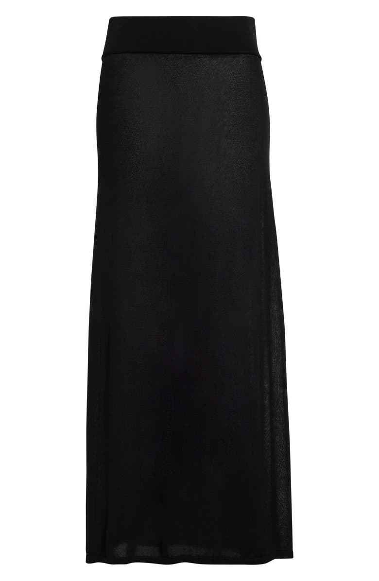 TOTEME Long Knit Skirt, Alternate, color, Black