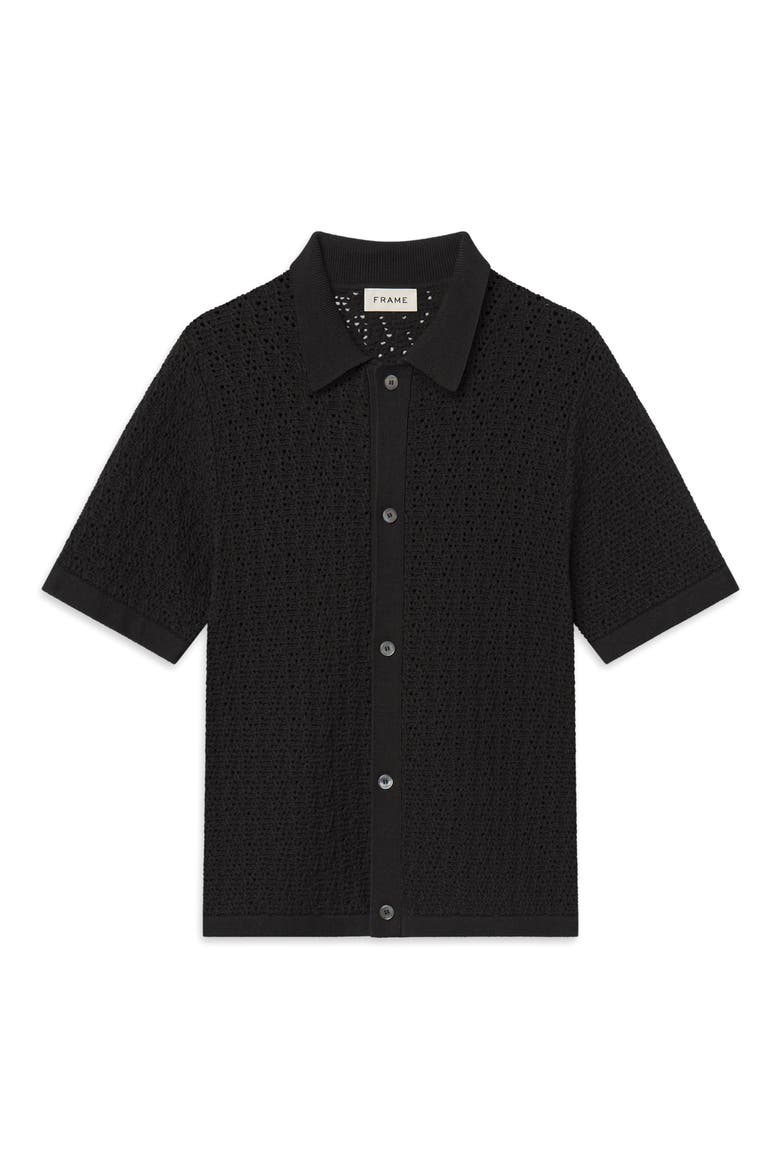 Open Stitch Cardigan, Alternate, color, BLACK
