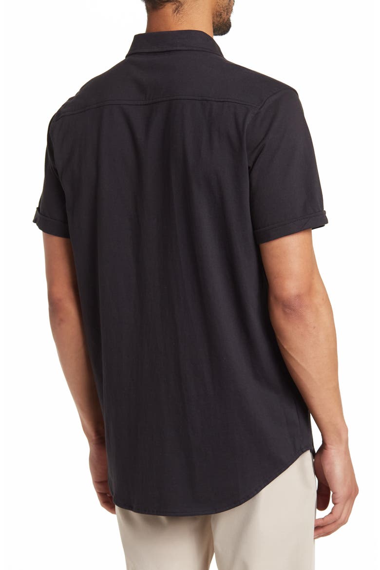 Luxx Solid Short Sleeve Jersey Shirt, Alternate, color, JET BLACK