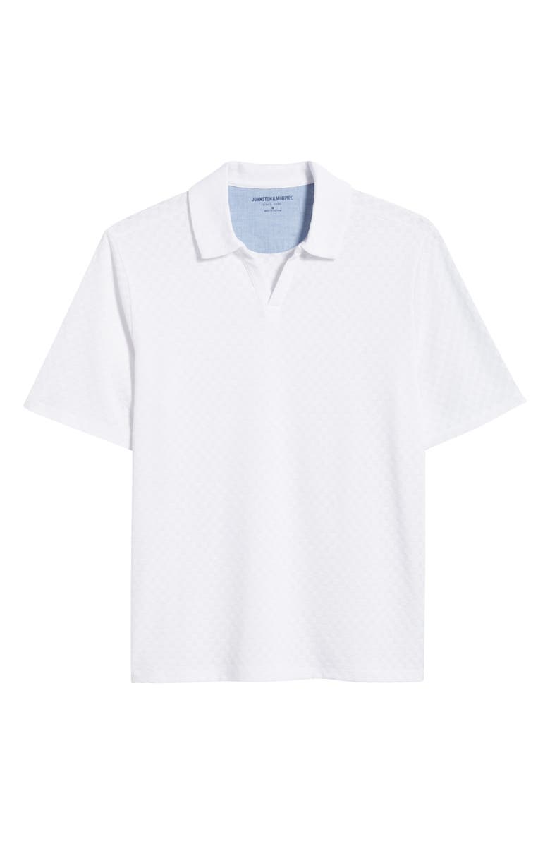 Johnston & Murphy Sedona Performance Polo, Alternate, color, White Basketweave