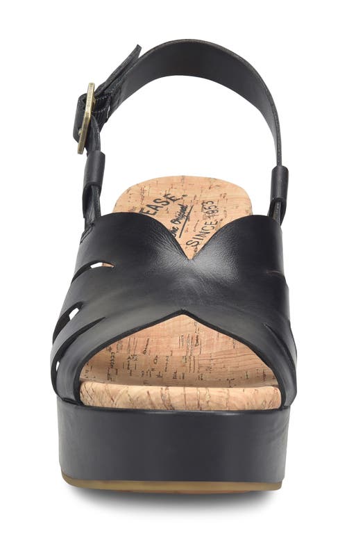 Kork-ease Paschal Slingback Platform Sandal In Black Leather