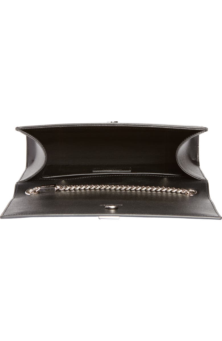 Saint Laurent Medium Kate Leather Wallet on a Chain, Alternate, color,