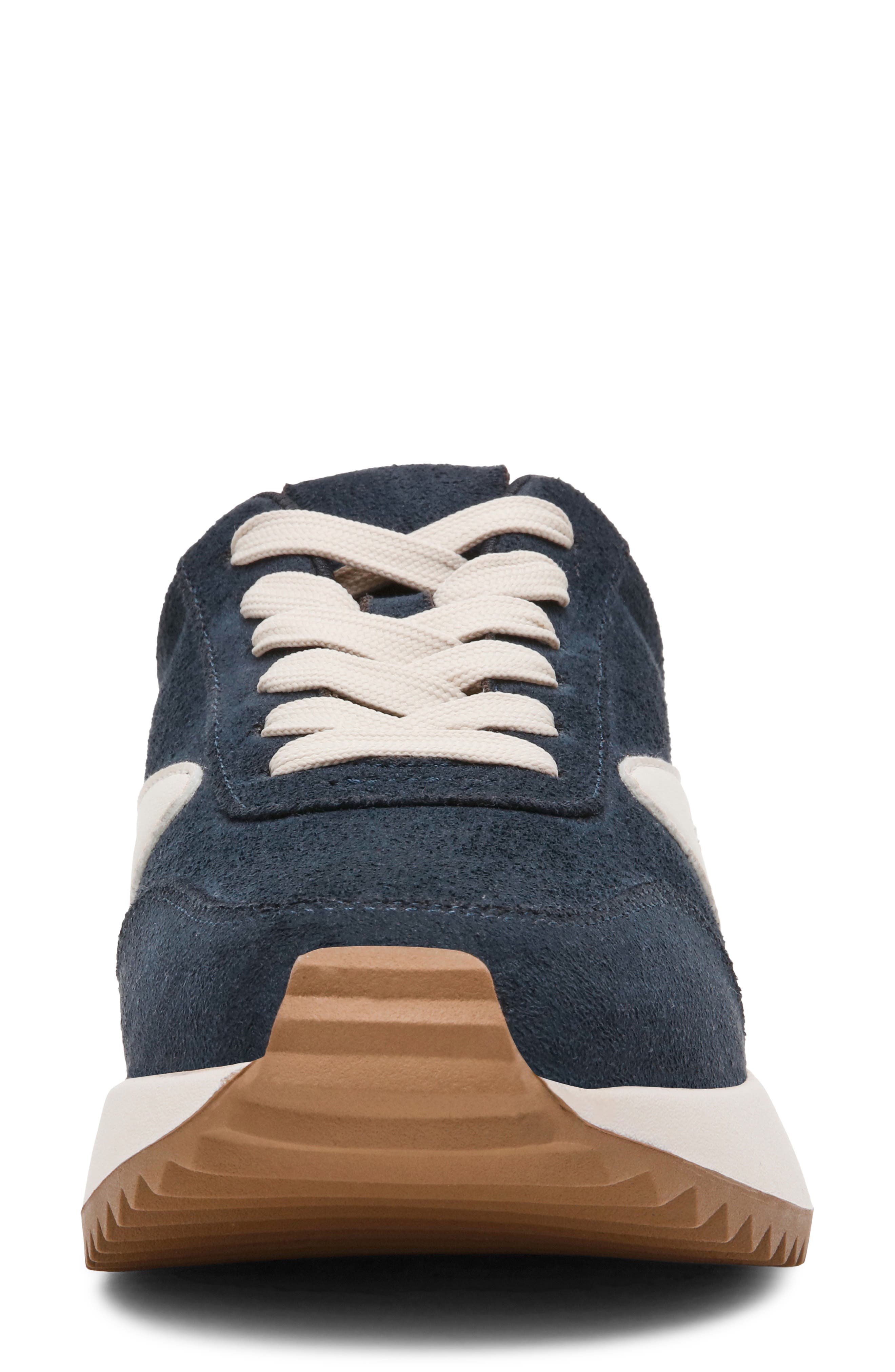Bynx Sneaker, Alternate, color, NAVY FAUX SUEDE
