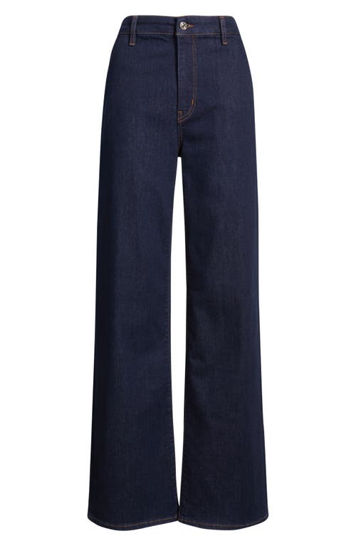 Frame The High Waist Straight Leg Trouser Jeans In Blue