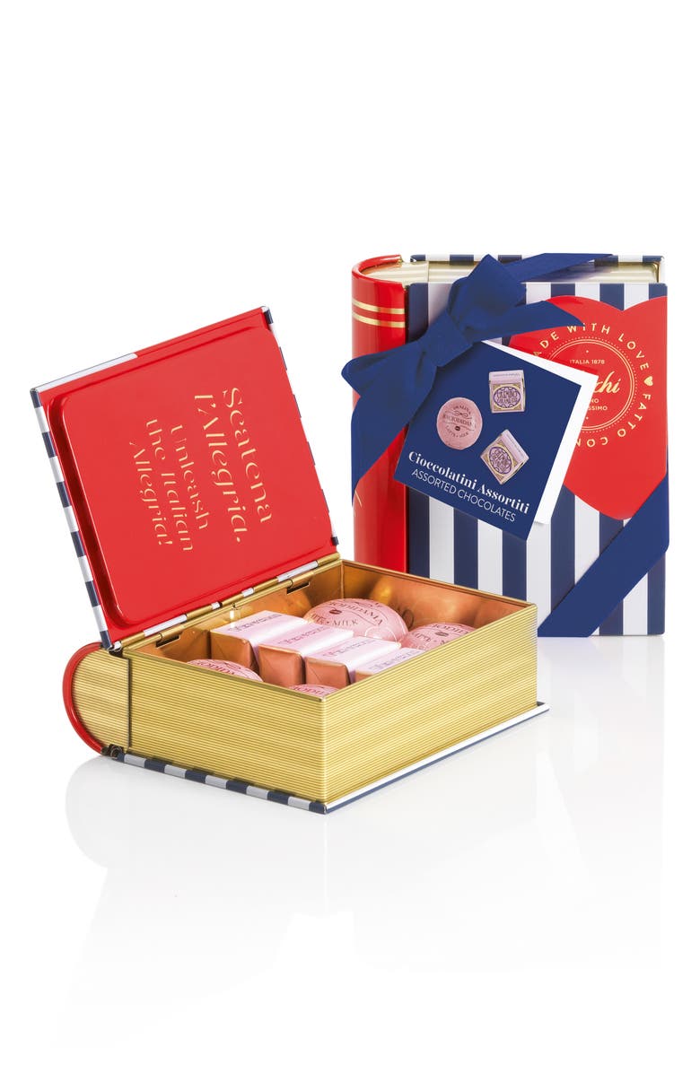 Venchi Valentine Mini Book 16-Piece Cremino & BacioDiDama Chocolates, Main, color, 