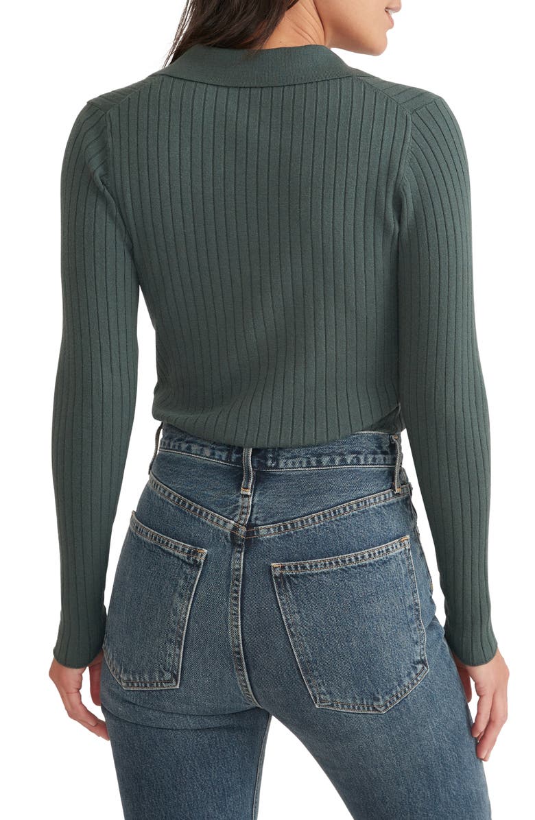 Marine Layer Deserae Rib Long Sleeve Polo, Alternate, color,