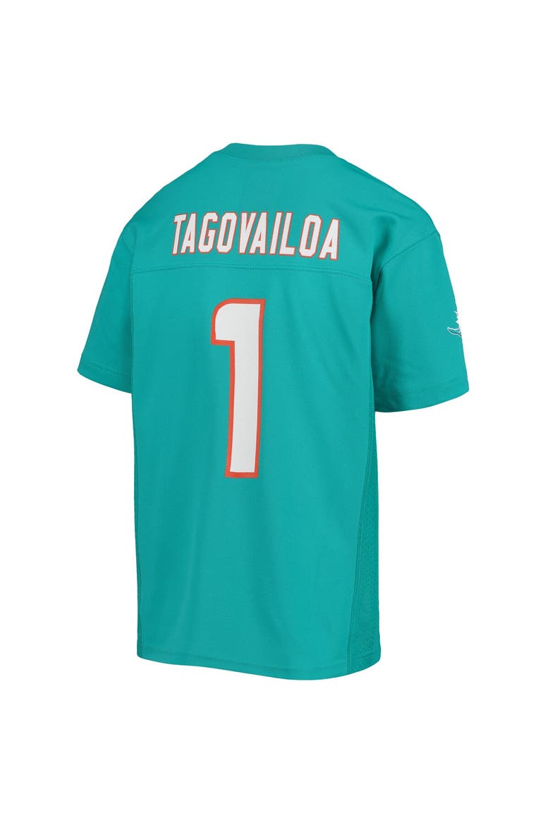 Youth Tua Tagovailoa Aqua Miami Dolphins Replica Player Jersey, Alternate, color, Aqua