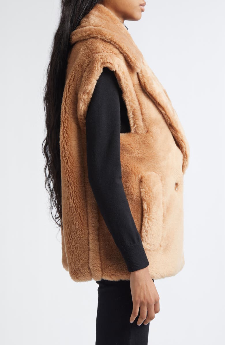 Stand Studio Clary Oversize Double Breasted Wool Vest, Alternate, color, Beige