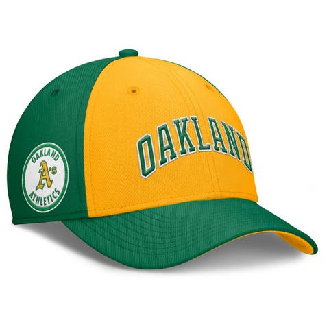 Men's Nike Green/Gold Oakland Athletics Rise Swoosh Performance Flex Hat