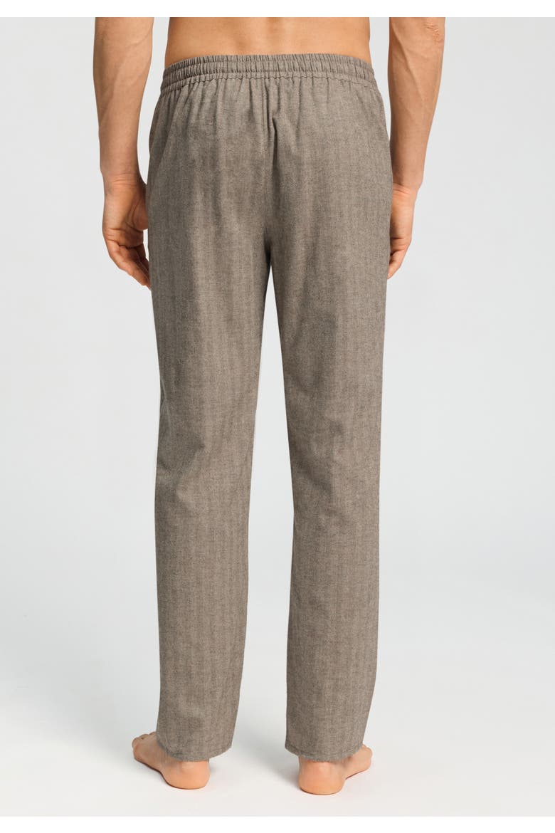 Woolen Luxury Cotton Blend Flannel Drawstring Pants, Alternate, color, Earthy Woven