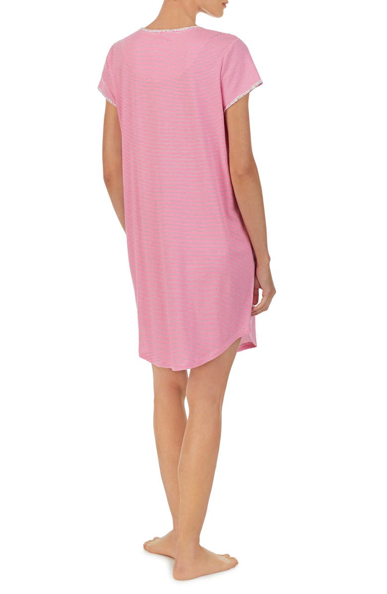 Lauren Ralph Lauren Stripe Cotton Blend Nightgown, Alternate, color, 