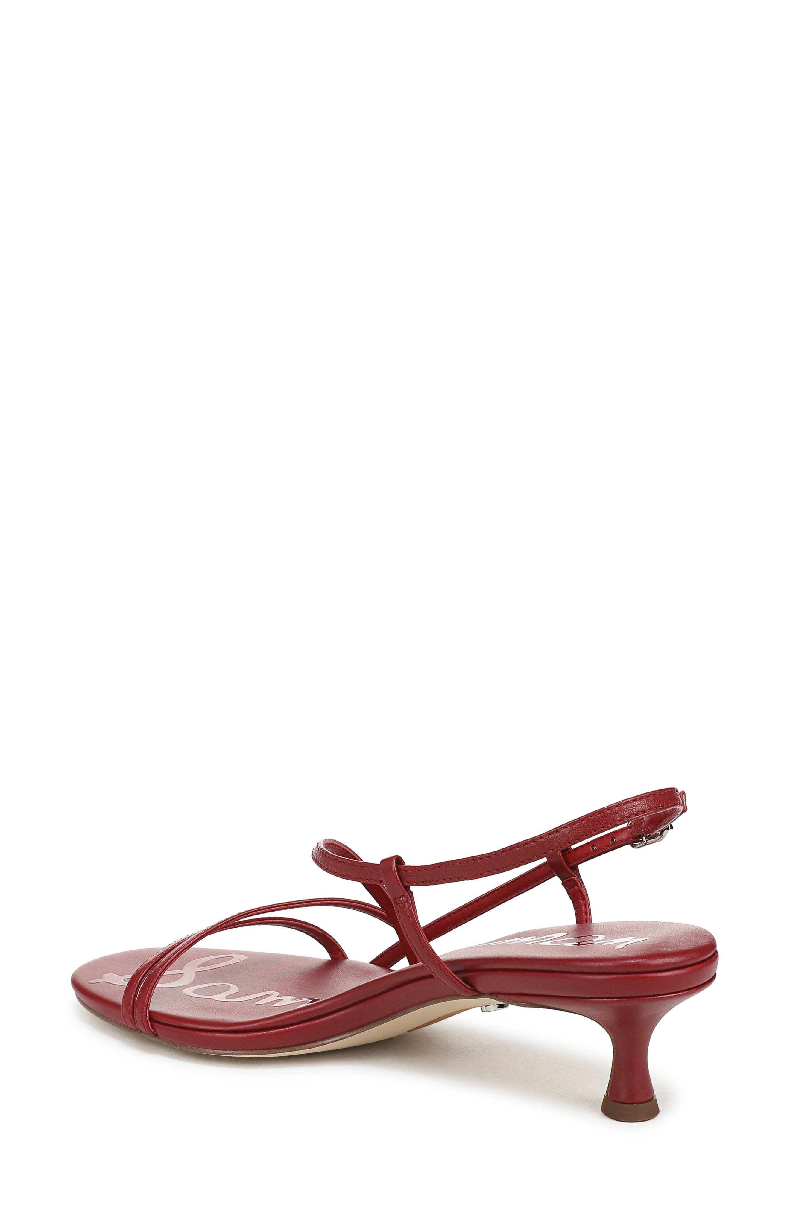 Cora Slingback Kitten Heel Sandal, Alternate, color, DEEP SCARLET