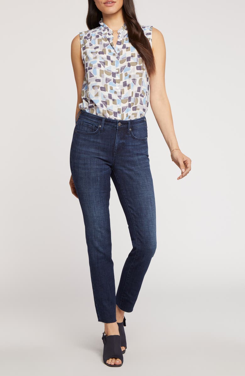 NYDJ Alina Fray Hem Ankle Skinny Jeans, Alternate, color, 