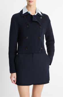 Vince Double Breasted Sweater Jacket