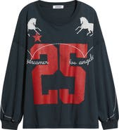 Daydreamer Los Angeles 25 Oversize Long Sleeve Cotton Graphic T-Shirt