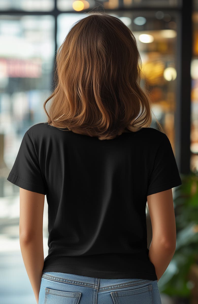 Dalix Womens Ghost Mode Jersey Relaxed Tee, Alternate, color, Black