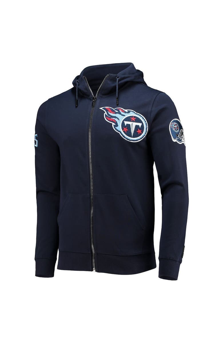 PRO STANDARD Men's Pro Standard Navy Tennessee Titans 4-Hit Full-Zip Hoodie, Alternate, color, 