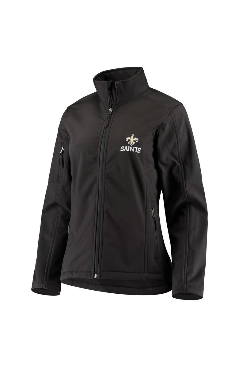 DUNBROOKE Women's Black New Orleans Saints Full-Zip Sonoma Softshell Jacket, Alternate, color, Black