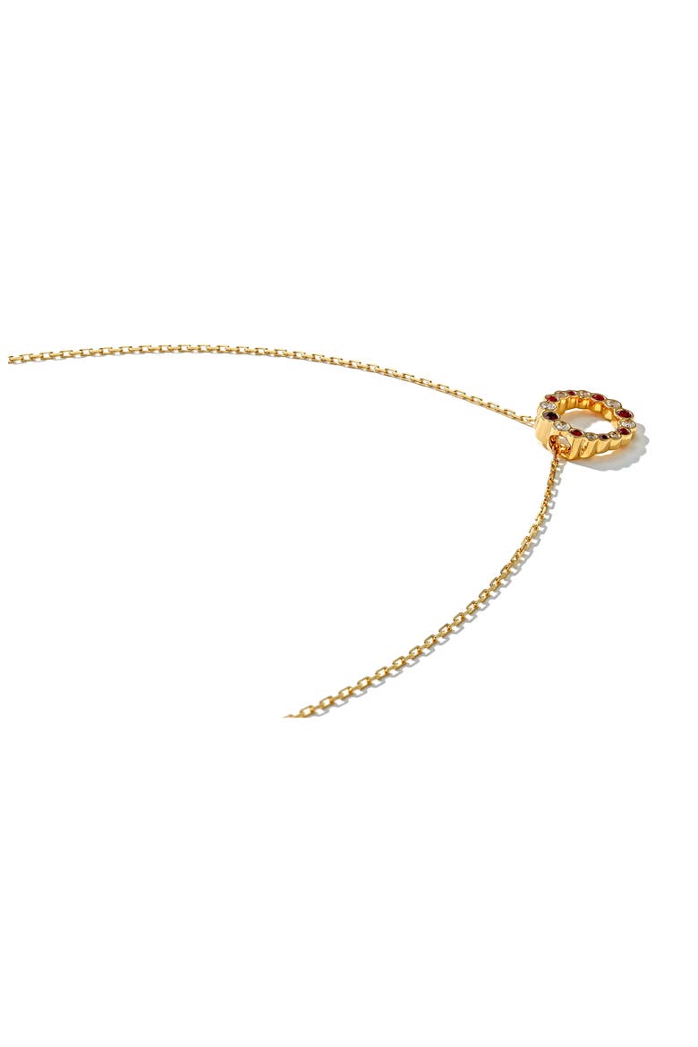 Bubbly Continuity Pendant Necklace, Alternate, color, RUBY