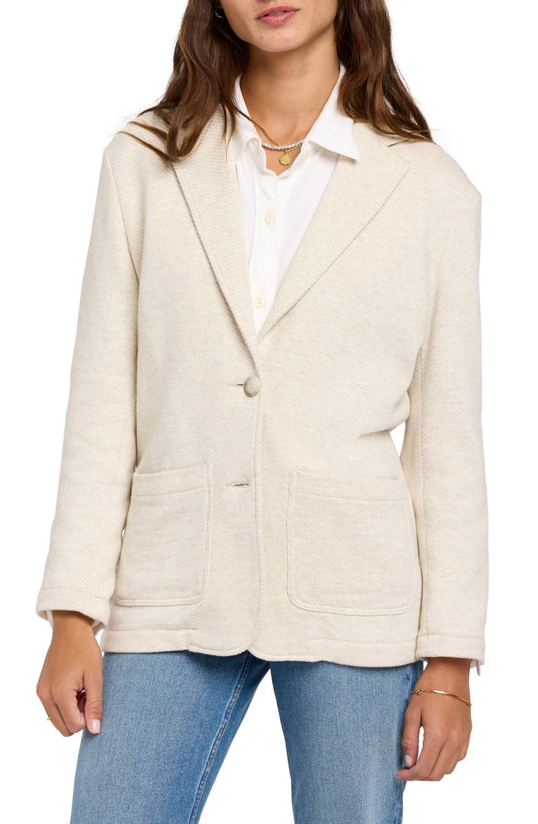 Faherty Inlet Cotton Blend Knit Blazer, Main, color, Light Oatmeal Melange