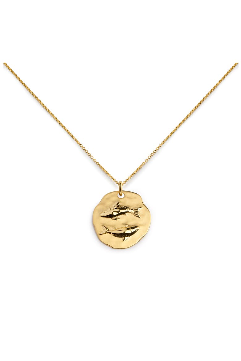 Zodiac Charm Pendant Necklace, Main, color, 18K GOLD VERMEIL