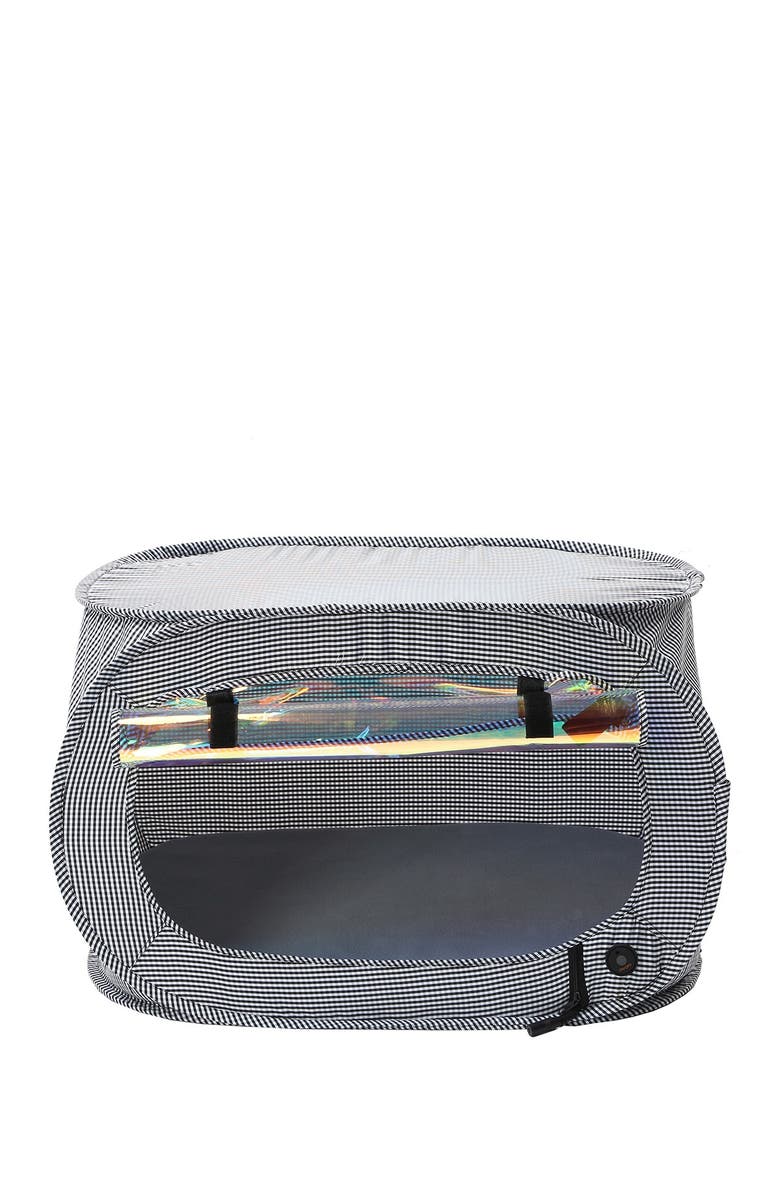 PET LIFE "Enterlude" Electronic Heating Lightweight and Collapsible Pet Tent - One Size, Alternate, color, Grey