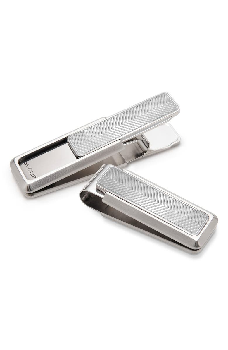 M-Clip<sup>®</sup> Chevron Money Clip, Main, color, Etched Chevron Pattern