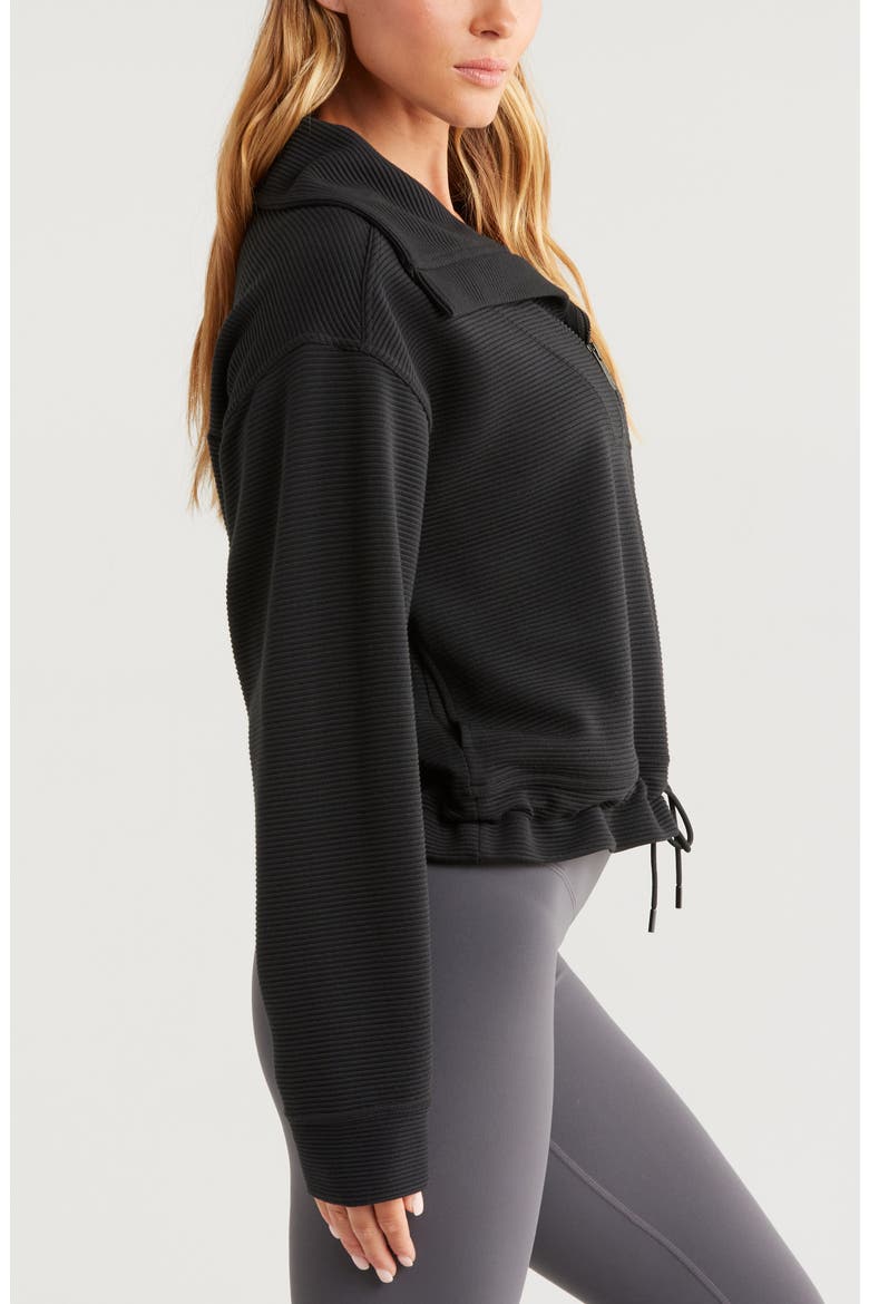 Kickback Ottoman Half Zip Pullover, Alternate, color, BLACK