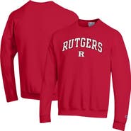 Champion Men's Champion  Scarlet Rutgers Scarlet Knights Arch Over Logo Pullover Sweatshirt