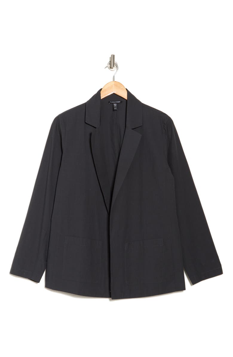 Eileen Fisher Notch Collar Organic Cotton Blazer, Alternate, color, 
