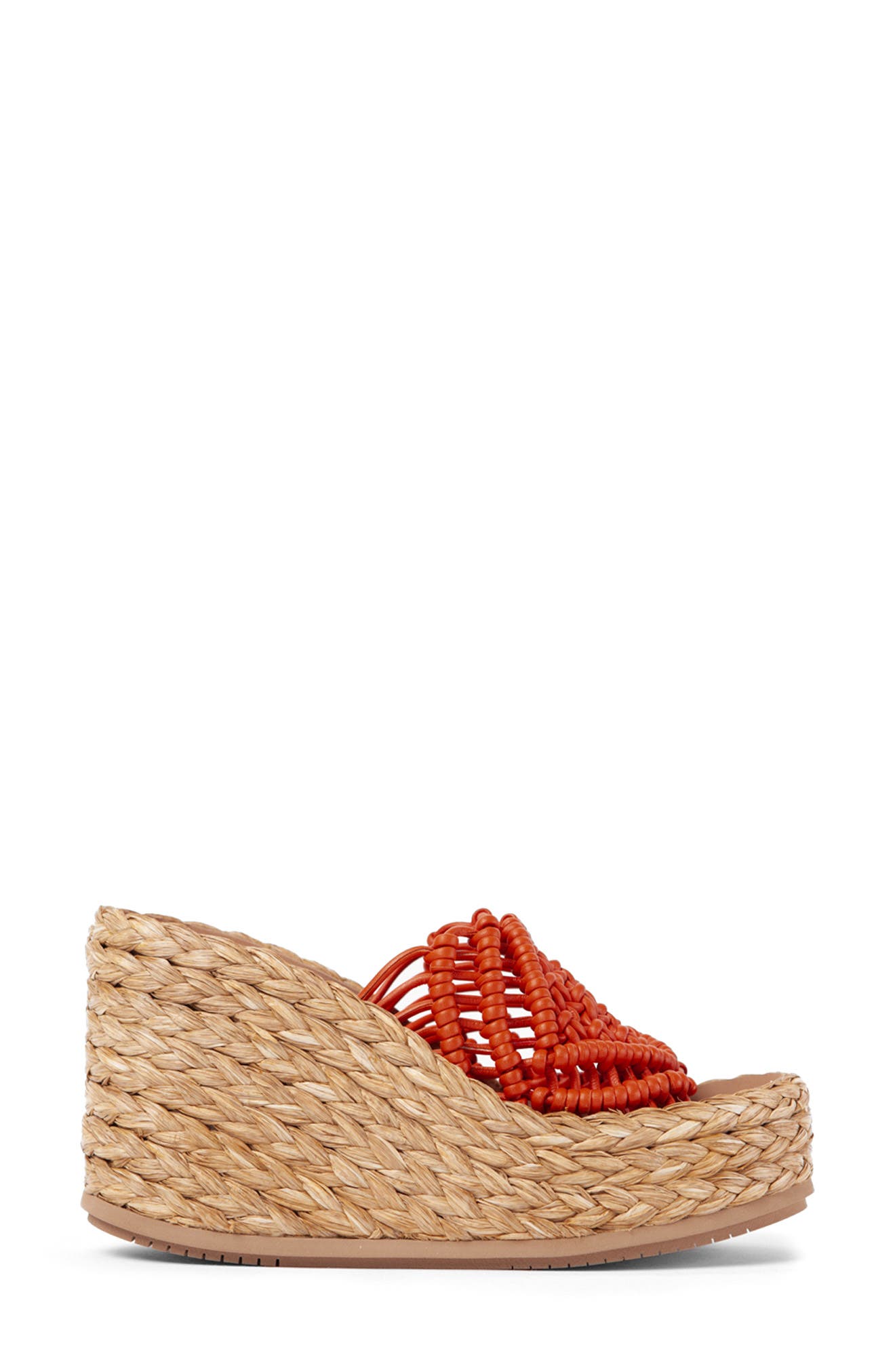 Paloma Barcelo Moira Raffia Wedge Sandal, Alternate, color, 
