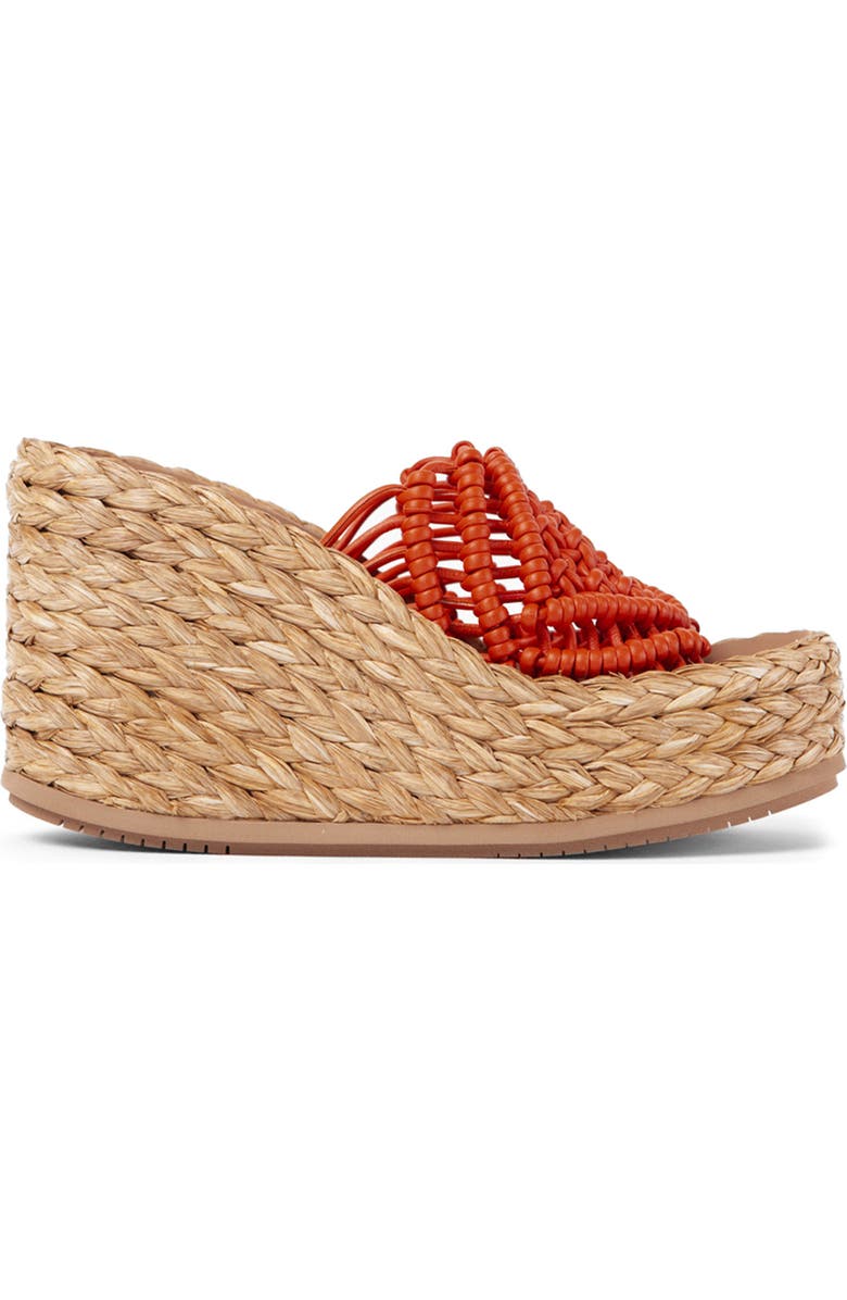Paloma Barcelo Moira Raffia Wedge Sandal, Alternate, color,