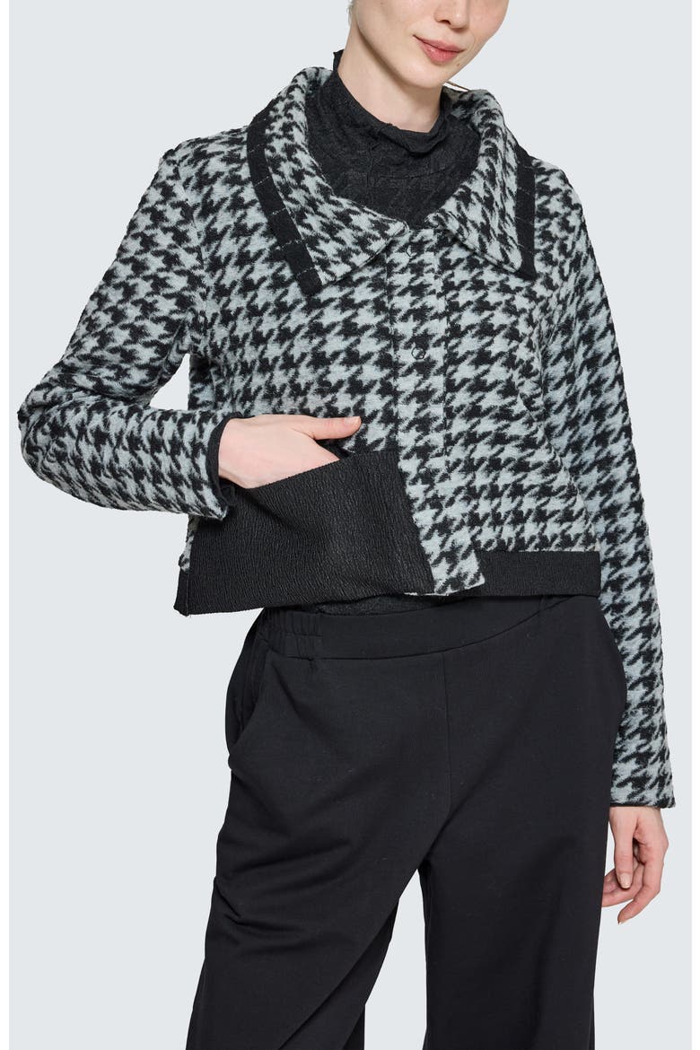 Novaea Mixed-Media Jacket, Alternate, color, Monochrome Black