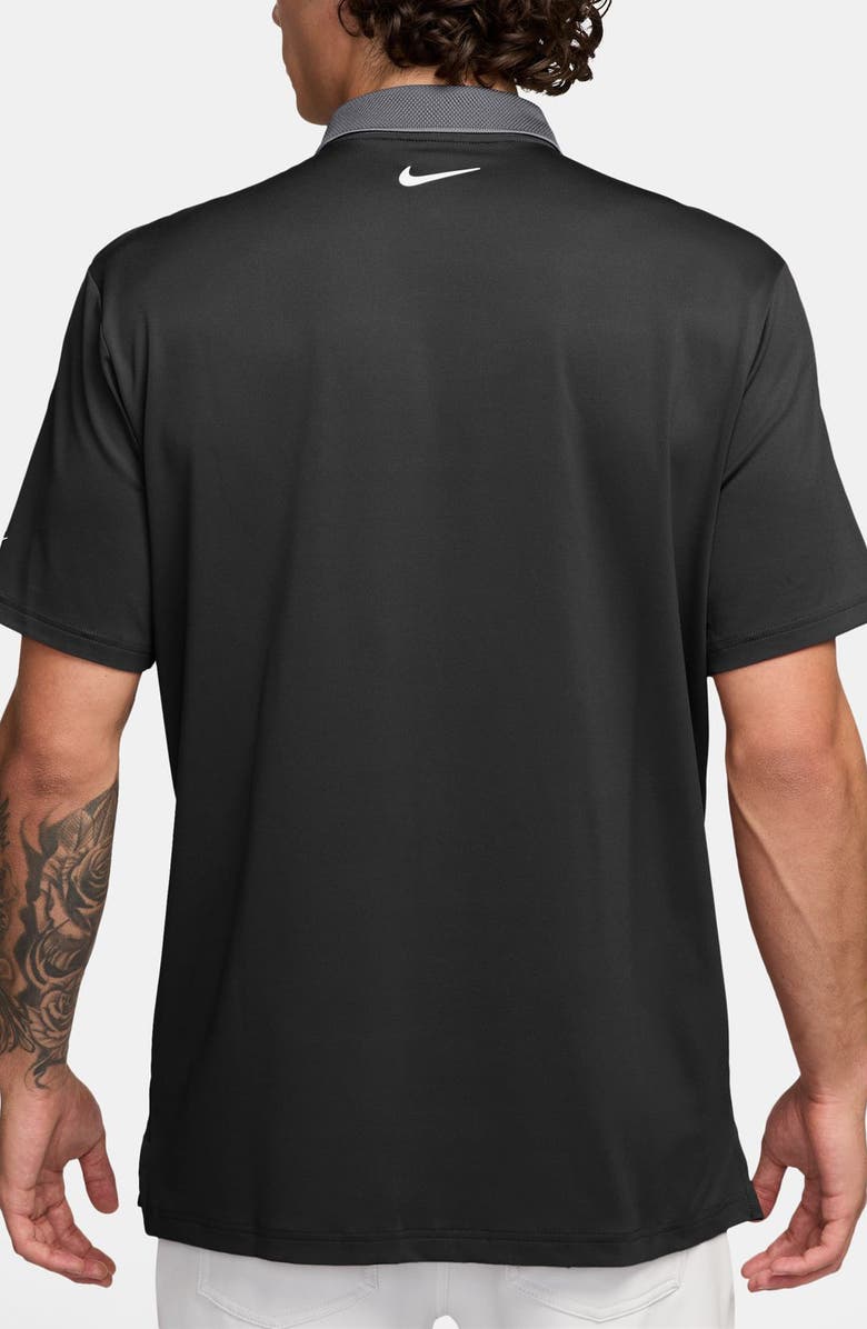 Nike Golf Dri-FIT Cotton Blend Golf Polo, Alternate, color, Black/ Anthracite/ White