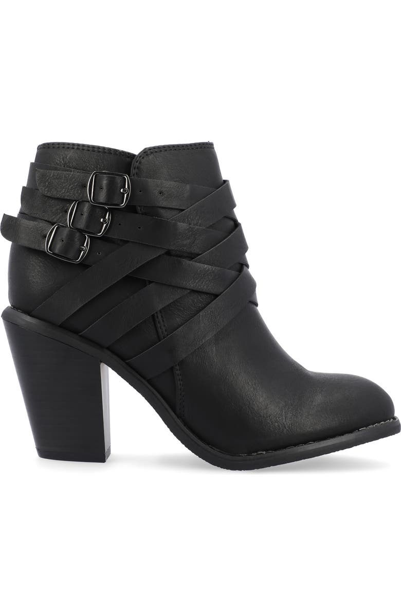 Journee Collection Strappy Ankle Bootie, Alternate, color, Black