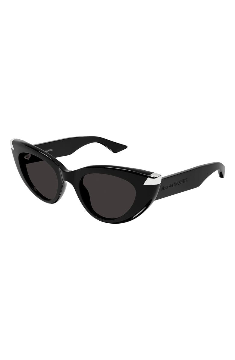 McQueen 50mm Cat Eye Sunglasses, Alternate, color, 
