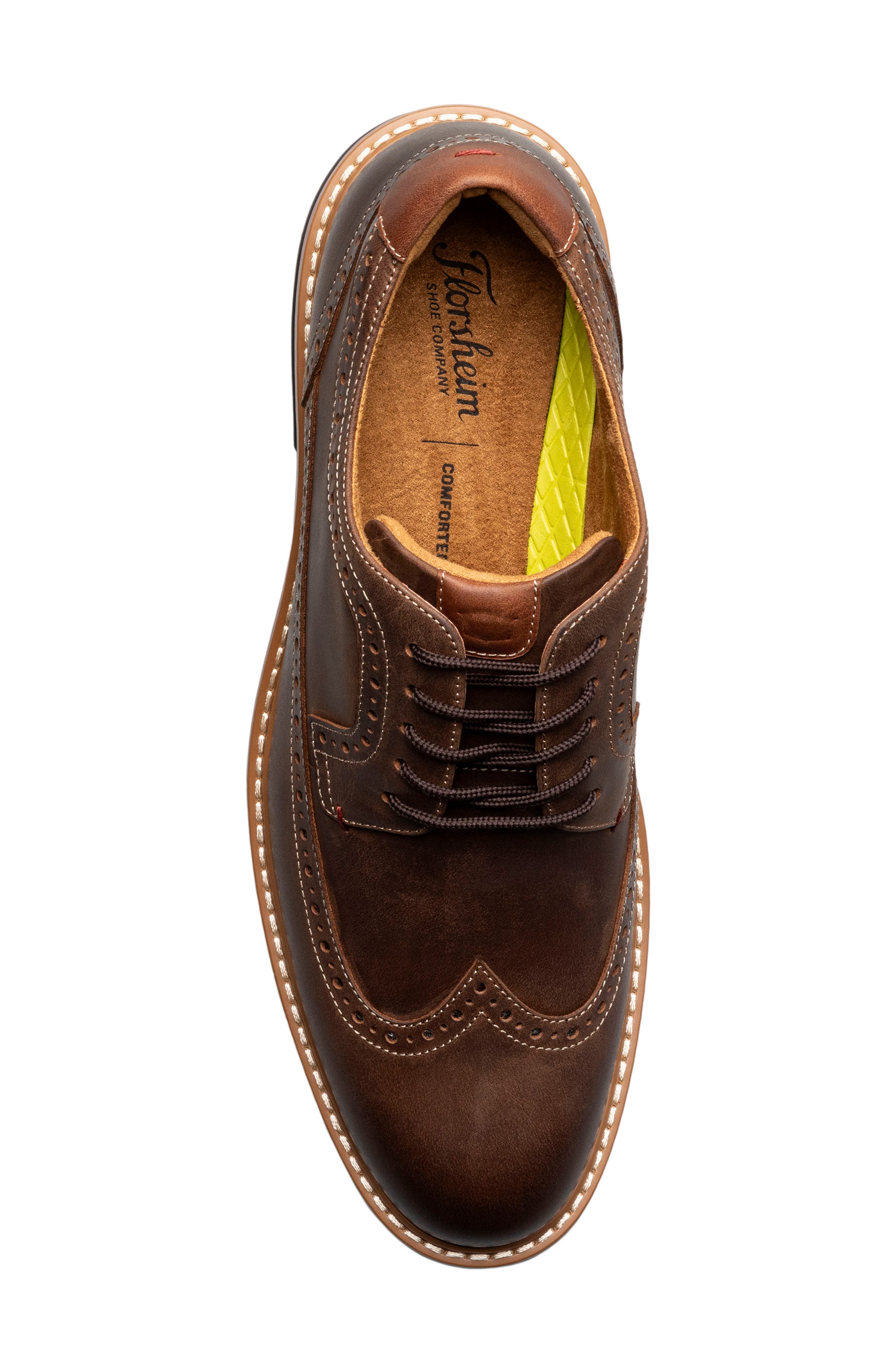 Norwalk Wingtip Oxford, Alternate, color, BROWN