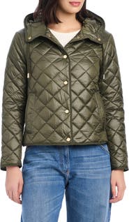 Kate Spade New York hooded quilted packable jacket