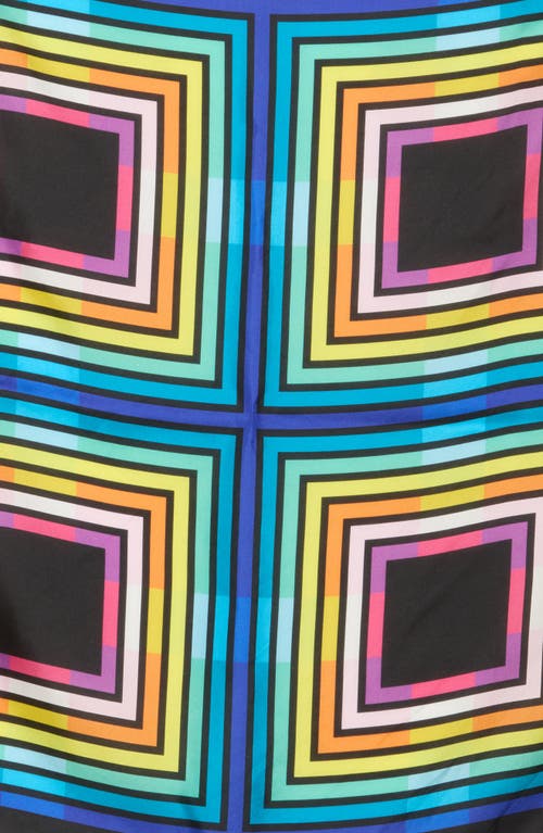 KURT GEIGER KURT GEIGER LONDON ABSTRACT PRINT LARGE SQUARE SILK SCARF 