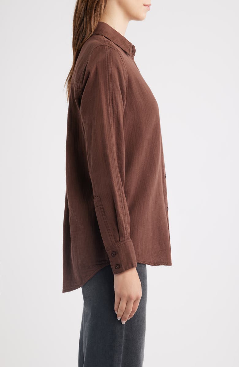 Rails Freeman Cotton Button-Up Shirt, Alternate, color, Espresso