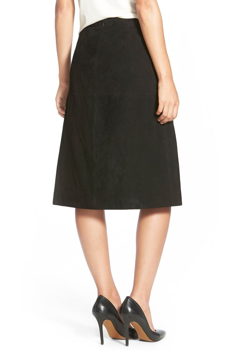 Halogen<sup>®</sup> Suede A-Line Skirt, Alternate, color, 