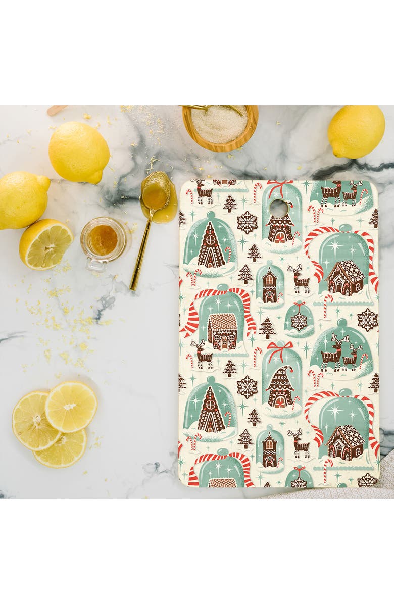 Deny Designs Gingerbread Village Cutting Board, Alternate, color, 