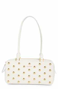 Veronica Beard Studded Boxy Leather Shoulder Bag