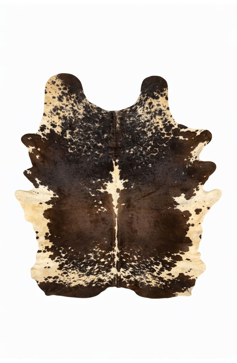 Rhacam Eco Hides RH Rugs Frances Brown Speckled Cowhide Rug 8'7" × 6'8", Main, color, Brown Speckled