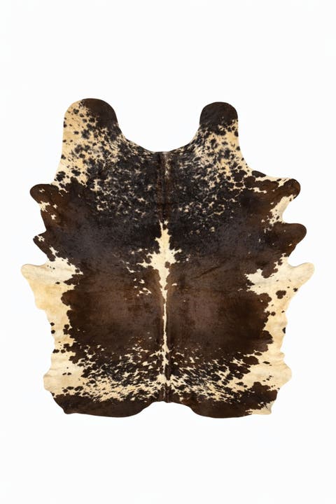Eco Hides RH Rugs Frances Brown Speckled Cowhide Rug 8'7" × 6'8"
