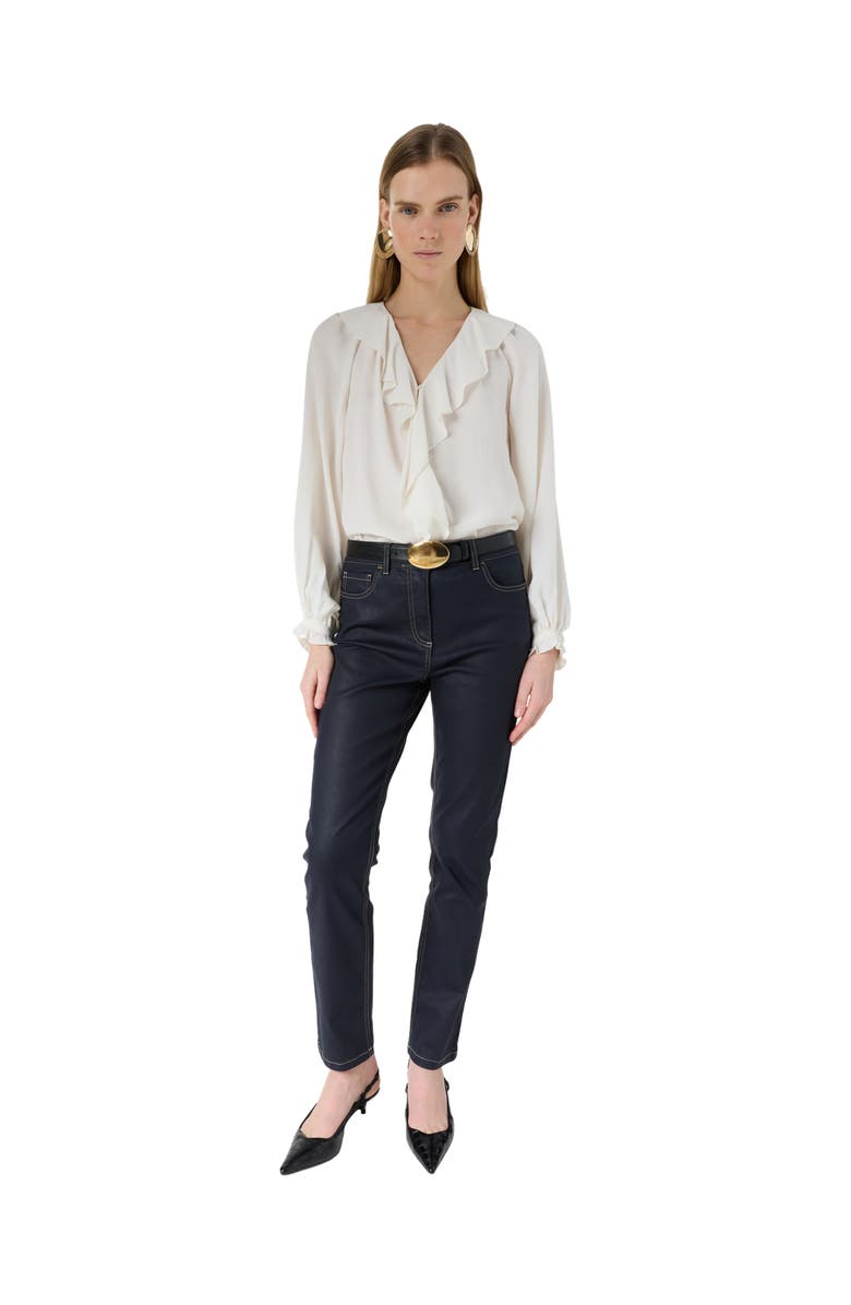 GERARD DAREL Aya Coated Slim Jeans, Alternate, color, Navy Blue