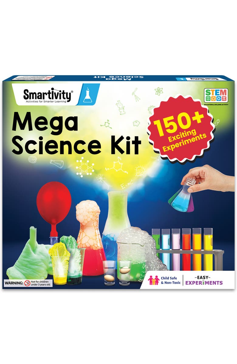 Smartivity Mega Science Kit, 150+ Exciting Experiments, Chemistry Lab Activity, Main, color, Multicolored