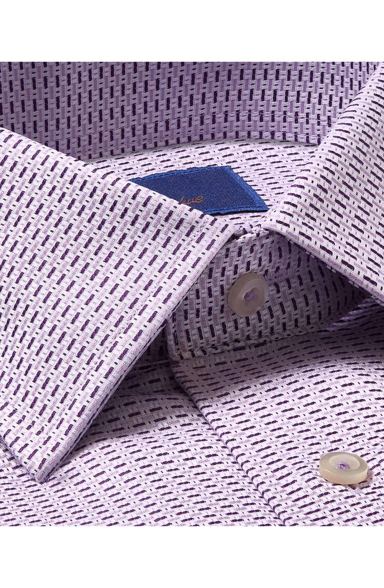 David Donahue Trim Fit Dobby Dress Shirt, Alternate, color, 