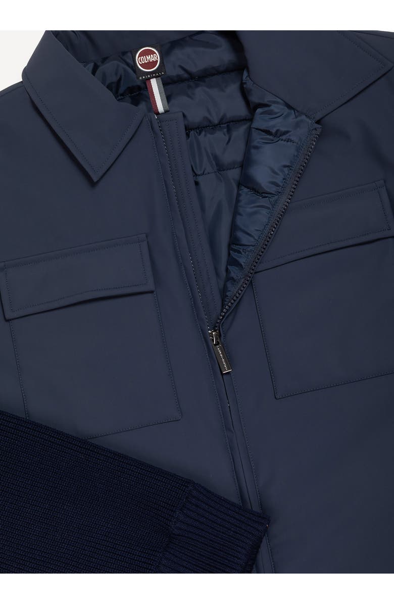 COLMAR Parklife Mixed Media Insulated Shirt Jacket, Alternate, color, Navy Blue