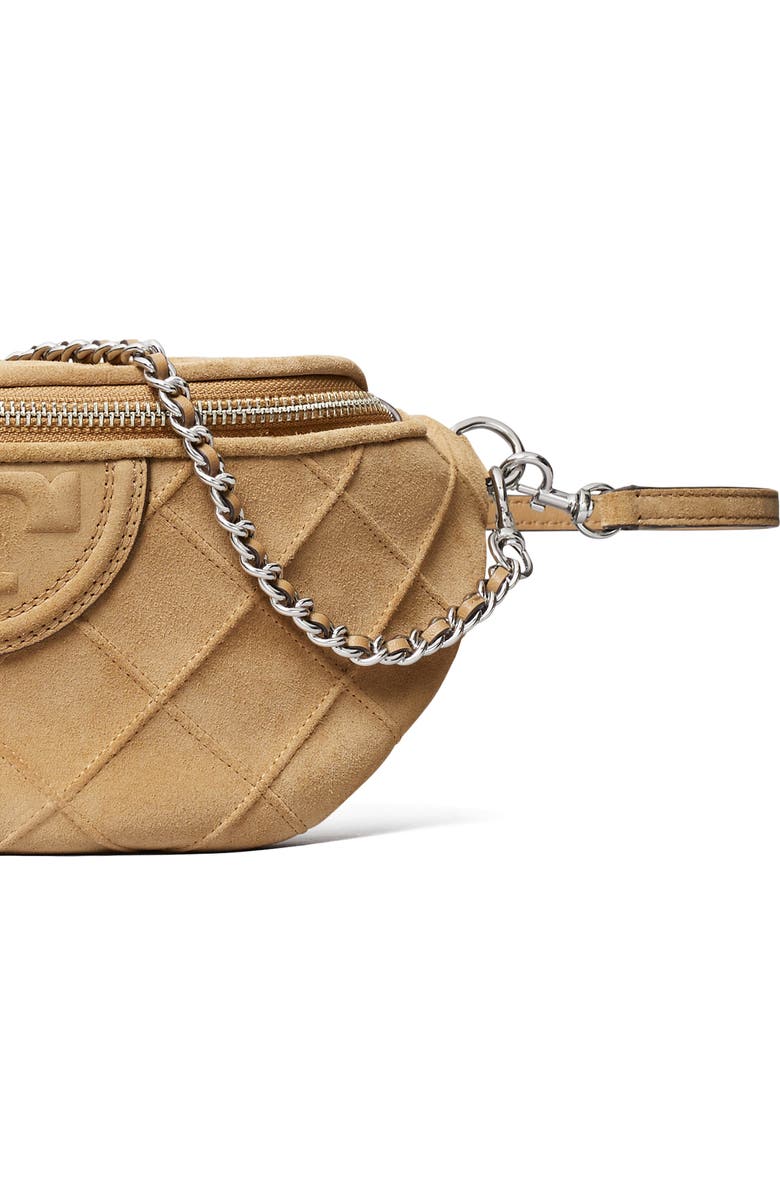 Tory Burch Fleming Soft Quilted Leather Belt Bag, Alternate, color, Stone